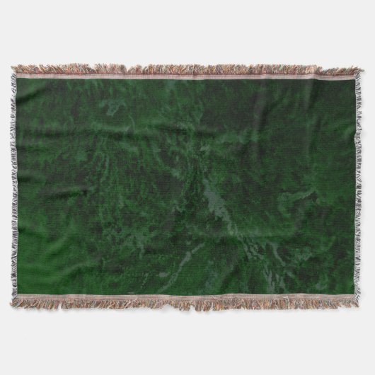 Deep Forest Green Throw Blanket Deken (Voorkant)