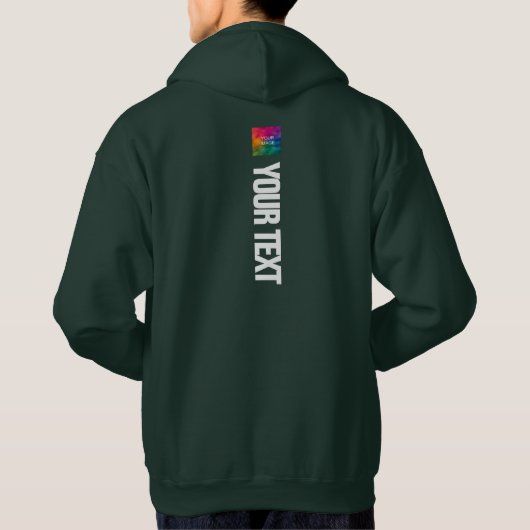 Deep Forest Groen Mannen Moderne Achterkant Print Hoodie (Achterkant)
