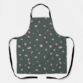 Deep Forest Japanese Pink Tulip Floral Pattern Schort (Voorkant)