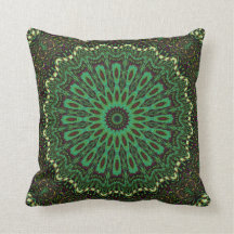 Deep Forest Kaleidoscope Pillow