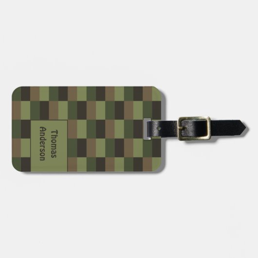 Deep Forest kleurencombinatie aan beide zijden Bagagelabel (Voorkant horizontaal)