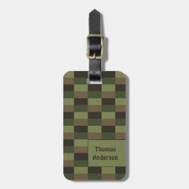 Deep Forest kleurencombinatie aan beide zijden Bagagelabel