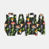 Deep Forest Magic: Colorful Mushrooms on Black Bedankdoosjes (Uitgevouwen)