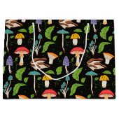 Deep Forest Magic: Colorful Mushrooms Pattern Groot Cadeauzakje (Voorkant)