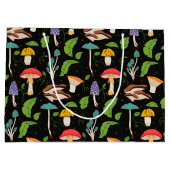 Deep Forest Magic: Colorful Mushrooms Pattern Groot Cadeauzakje (Achterkant)