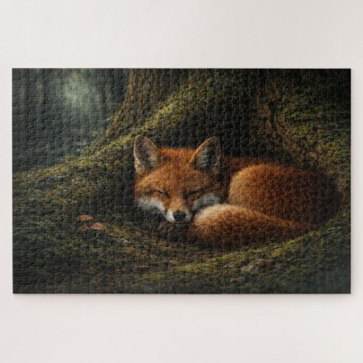 Deep Forest Slumber | Red Fox Art | Puzzle Legpuzzel (Horizontaal)