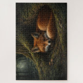 Deep Forest Slumber | Red Fox Art | Puzzle Legpuzzel (Verticaal)