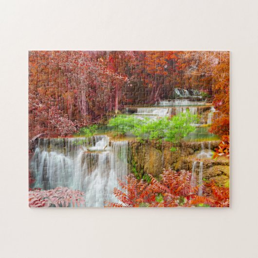 Deep Forest Waterfall Legpuzzel (Horizontaal)