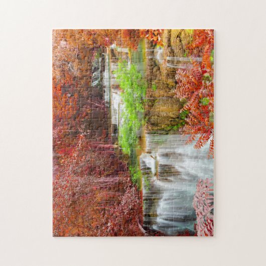 Deep Forest Waterfall Legpuzzel (Verticaal)