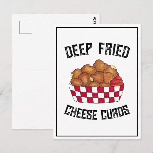 Deep Fried Cheese Curds Minnesota Wisconsin Food Briefkaart (Voorkant / Achterkant)
