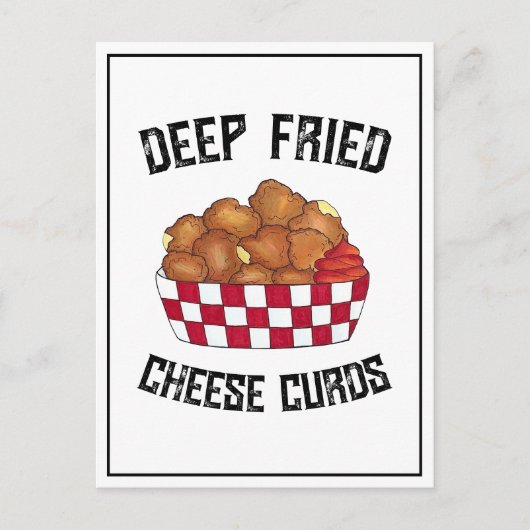 Deep Fried Cheese Curds Minnesota Wisconsin Food Briefkaart (Voorkant)