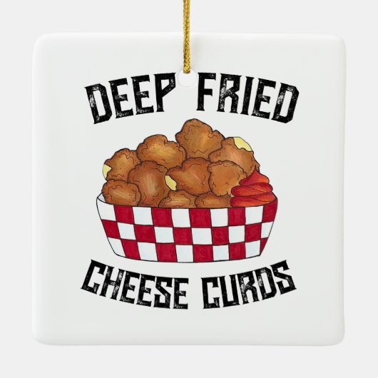 Deep Fried Cheese Curds Minnesota Wisconsin Food Keramisch Ornament (Achterkant)