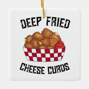Deep Fried Cheese Curds Minnesota Wisconsin Food Keramisch Ornament