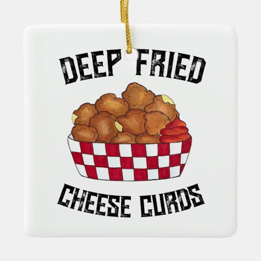 Deep Fried Cheese Curds Minnesota Wisconsin Food Keramisch Ornament (Voorkant)