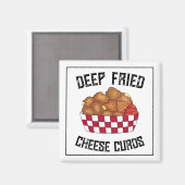 Deep Fried Cheese Curds Minnesota Wisconsin Food Magneet (Voorkant / Achterkant)