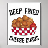 Deep Fried Cheese Curds Minnesota Wisconsin Food Poster (Voorkant)