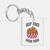Deep Fried Cheese Curds Minnesota Wisconsin Food Sleutelhanger (Voorkant Links)