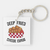 Deep Fried Cheese Curds Minnesota Wisconsin Food Sleutelhanger (Achterkant)