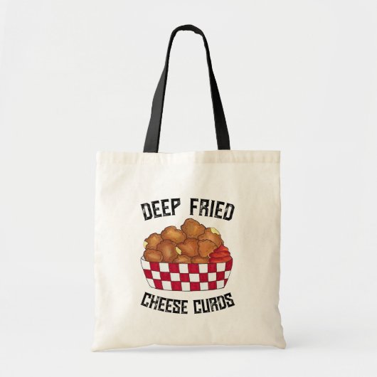 Deep Fried Cheese Curds Minnesota Wisconsin Food Tote Bag (Voorkant)