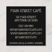 Deep Fried Cheese Curds Minnesota Wisconsin Food Vierkante Visitekaartje (Achterkant)