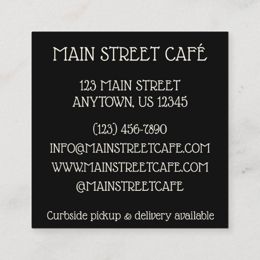 Deep Fried Cheese Curds Minnesota Wisconsin Food Vierkante Visitekaartje (Achterkant)