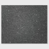 Deep Glam Glitter Black Grey Sparkly Elegant Cadeaupapier (Vlak)