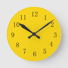 Deep Golden Yellow Kitchen Wall klok