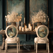 Deep Grace Ethereal Woman Teal Cream Gown Tissuepapier