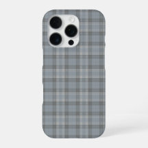 Deep Gray-Blue and Soft Gray Plaid