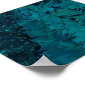 Deep Green Abstract Art Poster (Hoek)