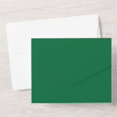 Deep Green All In One Wedding Invitation – Modern Uitnodiging (Achterkant)