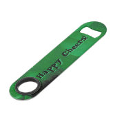 DEEP GREEN BRUSHED GOLD FOIL afbeelding AANPASSEN Speed Flessenopener (Voorkant Gekanteld)