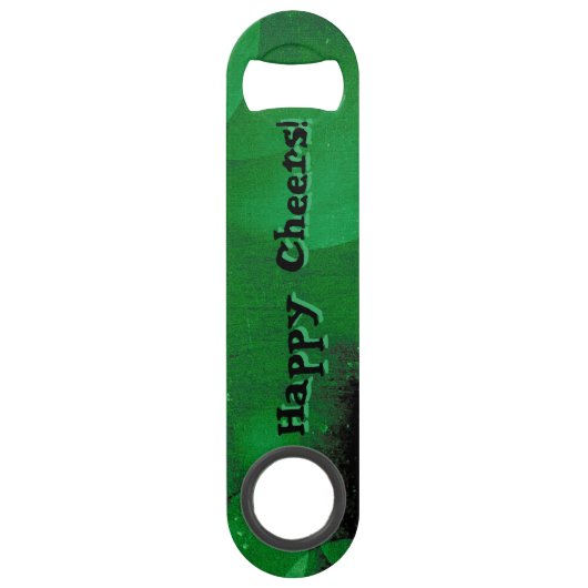 DEEP GREEN BRUSHED GOLD FOIL afbeelding AANPASSEN Speed Flessenopener (Voorkant)