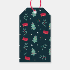 Deep Green Christmas Trees Perfect Cadeaulabel