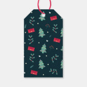 Deep Green Christmas Trees Perfect Cadeaulabel (Achterkant)