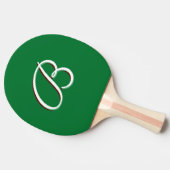 Deep Green Custom Monogram  Tafeltennisbatje (Zijkant)