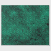 Deep Green Distressed Gothic Damask Wrapping Paper Cadeaupapier (Vlak)