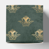 Deep Green en Gold  Dragon Bedankdoosjes (Bovenkant)