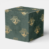 Deep Green en Gold  Dragon Bedankdoosjes (Achterkant)