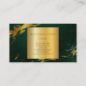 Deep Green Gold Marble Vip Visitekaartje (Achterkant)