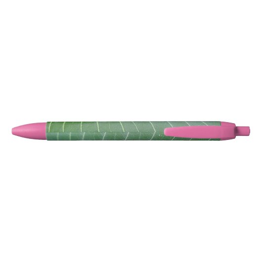 Deep Green Leaf Design Zwarte Inkt Pen (Achterkant)