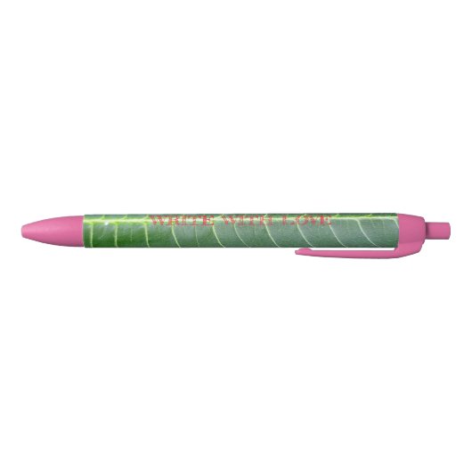 Deep Green Leaf Design Zwarte Inkt Pen (Bodem)