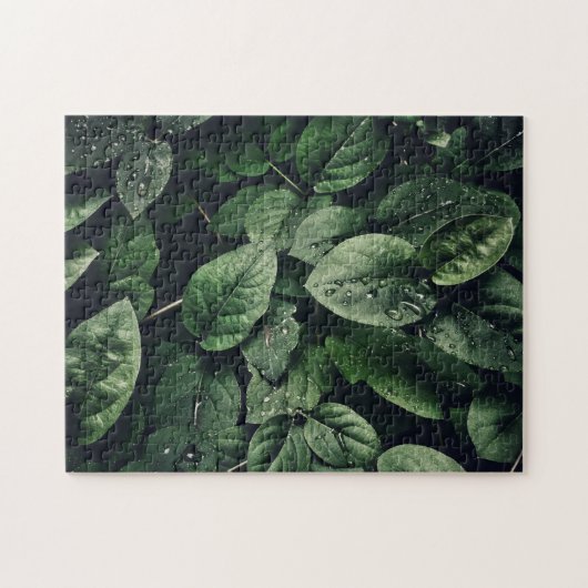Deep Green Oerwoud Leaf Foliage Legpuzzel (Horizontaal)
