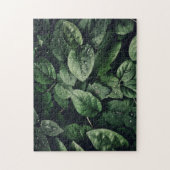 Deep Green Oerwoud Leaf Foliage Legpuzzel (Verticaal)