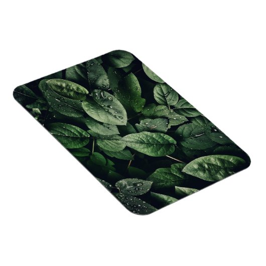 Deep Green Oerwoud Leaf Foliage Magneet (Rechterzijde)