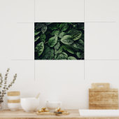 Deep Green Oerwoud Leaf Foliage Poster (Keuken)
