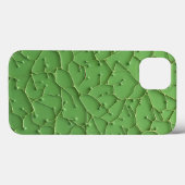 Deep Green Organic Textured iPhone Case (Achterkant (horizontaal))