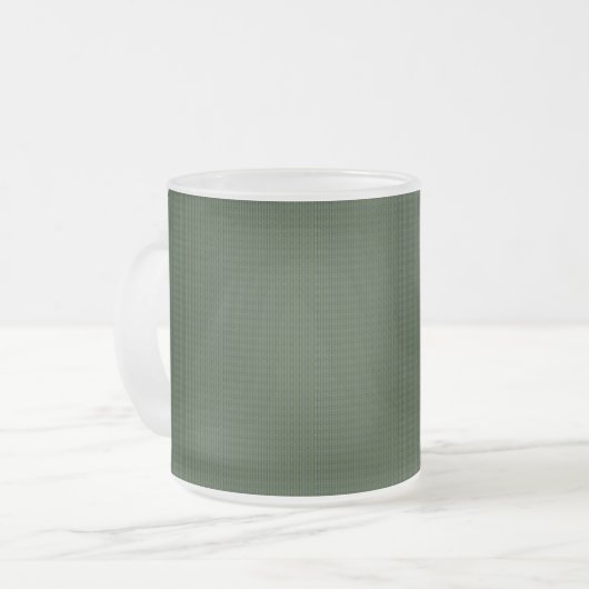 Deep Green Patterned Coffee Mok (Voorkant links)