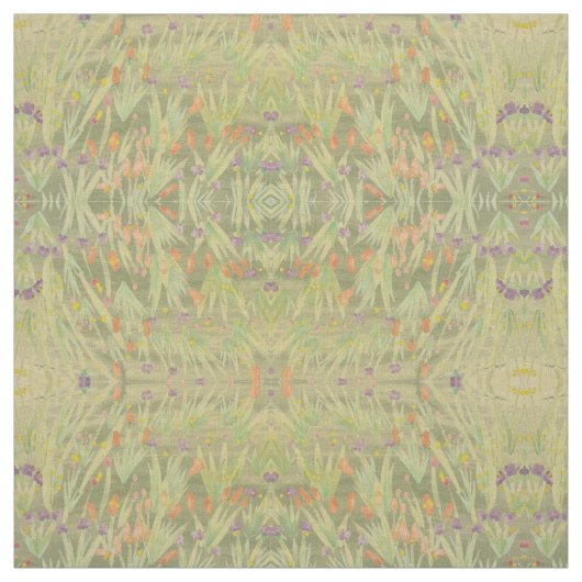 Deep Green Rusty Oranje en Paars Stof (Swatch)