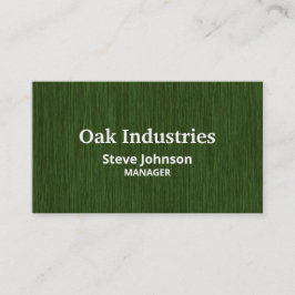 Deep Green Woodgrain look Professional Visitekaartje